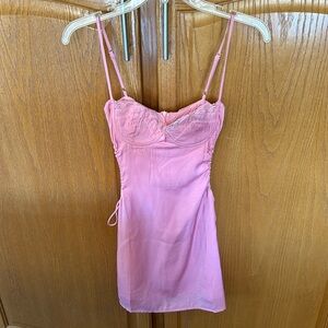 Princess Polly Brand New Silk Pink Dress Size 2.